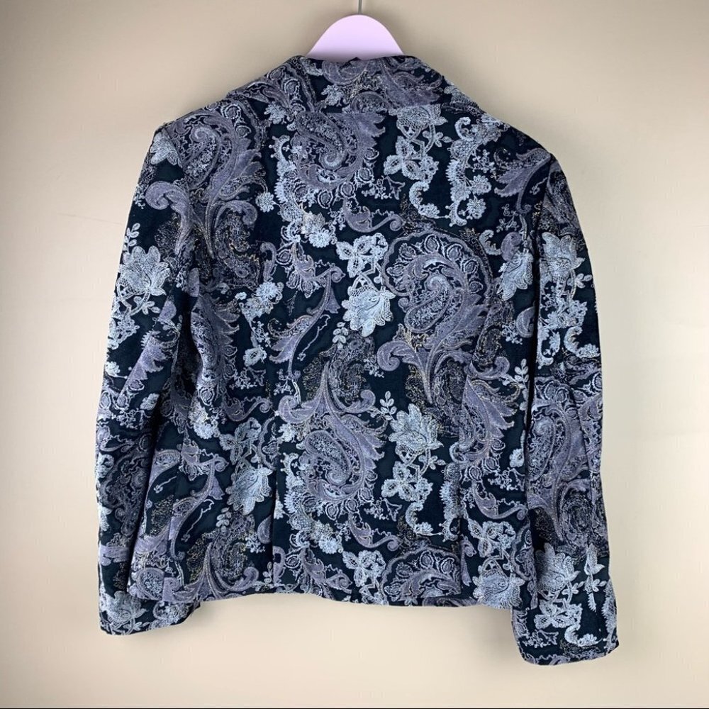 Spanner I Black Velvet I Paisley Print I Jacket Blazer - Picture 2 of 10
